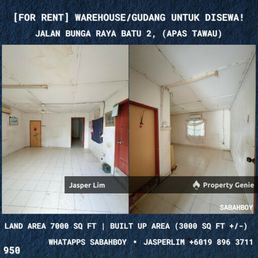 Warehouse/Gudang (Jalan Bunga Raya Batu 2) Apas Tawau