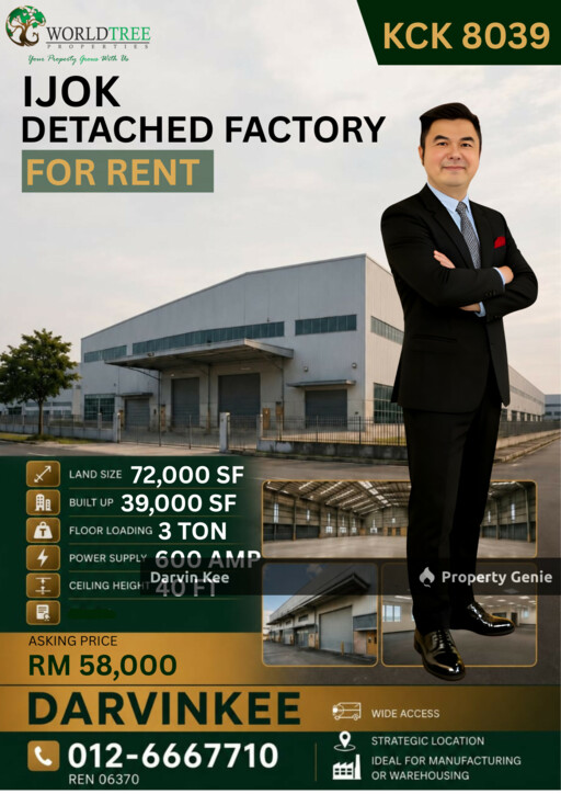 IJOK DETACHED FACTORY FOR RENT