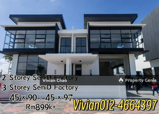 Spacious 2 & 3 Storey Semi D Factory at ESG Ind Park with Green RE Cert for Sale