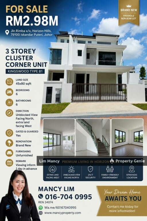 Horizon Hills @Kingswood Three Storey Cluster Corner