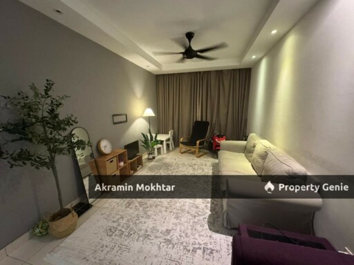 Freehold, Partially Furnished & 2 Parking | Pangsapuri De Bayu, Setia Alam