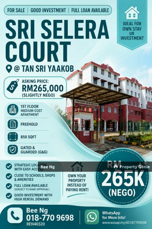 Sri Selera Court / Taman Tan Sri Yaacob / Medium Cost Apartment