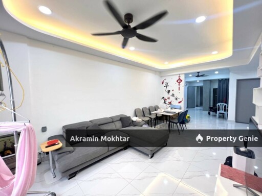 Freehold, Renovated & Partially Furnished | [RSKU] Acacia Apartment Diamond City Semenyih
