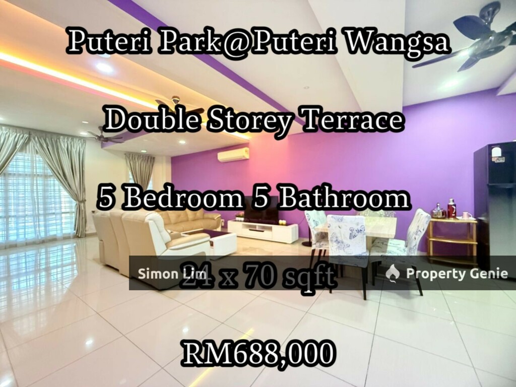 Taman Puteri Wangsa @ Puteri Park 5 Bed 5 Bath Double Storey Terrace For Sale
