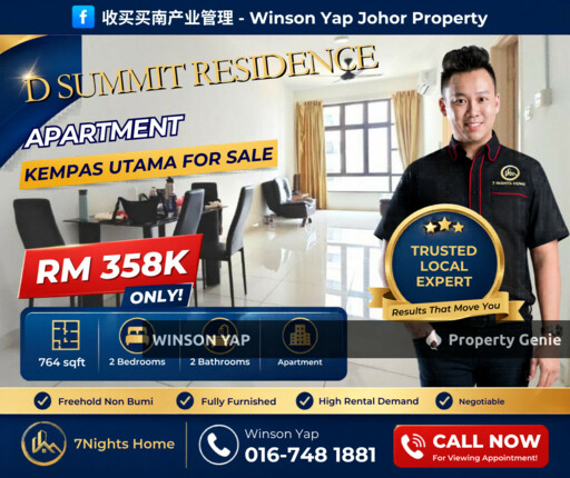 D Summit Residence Kempas Utama Market Lower Price Negotiable Freehold