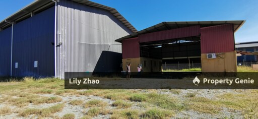 Detached Warehouse 11,000 sf with Offices for Rent, 1.2 Acres Land & 2 Overhead Crane, Road Frontage, Labuan