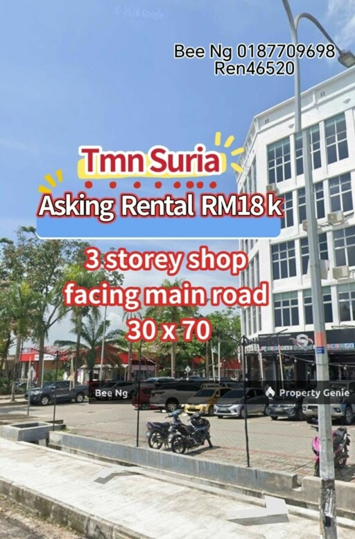 Taman Suria / 3 Storey Shop corner lot