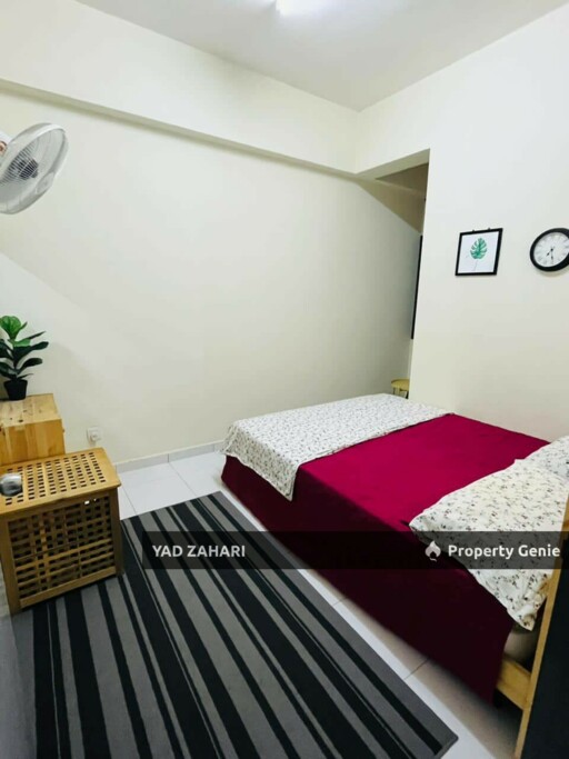 Pangsapuri Damai, Shah Alam | RM3350K - Below MV, Semi Furnished, Balcony Unblocking View & Facing Lake Sunset View