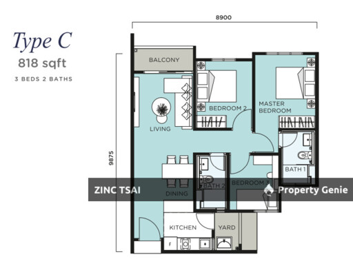Maya Bay Residences @ Gamuda Cove Service Apartment Auction | Near SplashMania Waterpark | 818 sqft