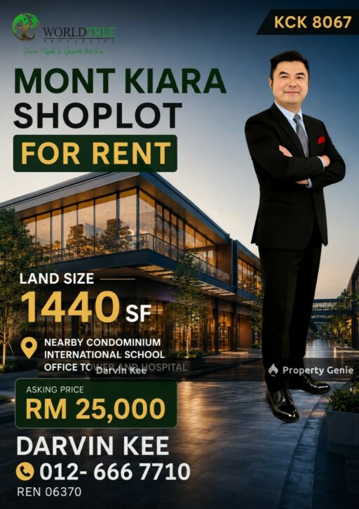 MONT KIARA SHOPT LOT NEARBY INTERNATIONAL SCHOOL, OFFICE TOWER AND CONDO FOR RENT