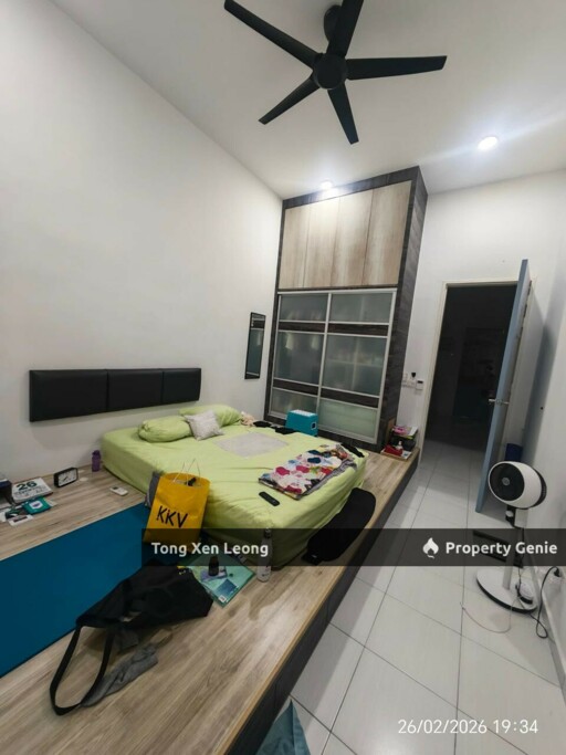 Freehold Terraced Home In Krubong, 1540 Sqft, Partially Furnished