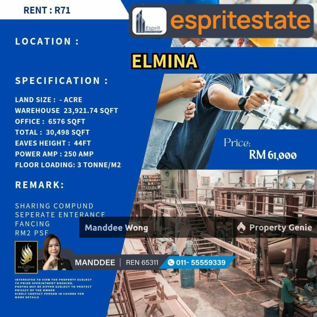 WTR/WAREHOUSE/FACTORY/23,921.74 SQFT/61K/PULAU INDAH/KLANG