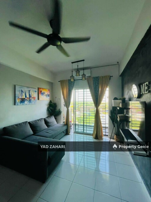 Pangsapuri Damai, Shah Alam | RM3350K - Below MV, Semi Furnished, Balcony Unblocking View & Facing Lake Sunset View