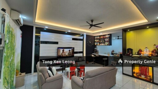 Freehold Terraced Home In Krubong, 1540 Sqft, Partially Furnished