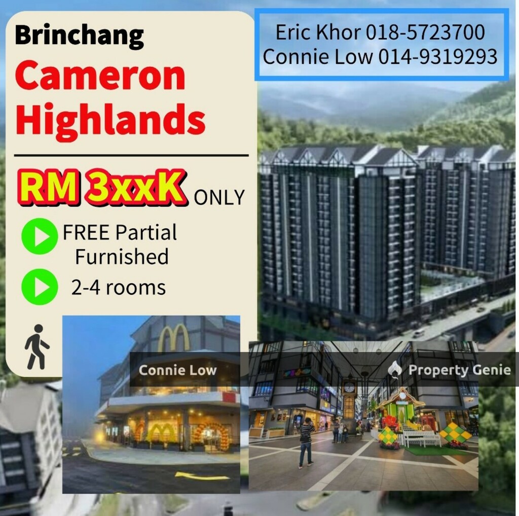 Full loan 0% Brinchang New Condo Cameron Highland Free Partial furnished Free SPA legal fees & Loan legal fees