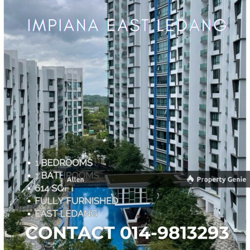 Fully Furnished Impiana East Ledang Unit, Perfect for Singles or Couples.