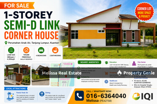 Corner Semi-D Anak Air Jaya Tanjung Lumpur Kuantan