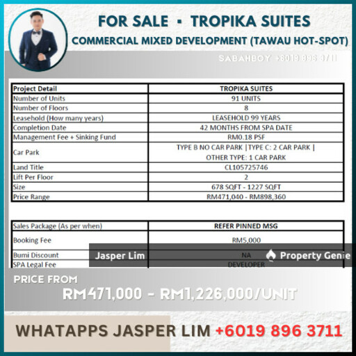 Tropica Suite Commercial (Mixed Development + Hotel)