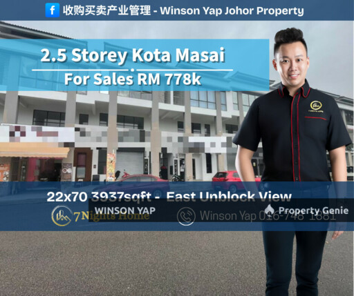 2.5Storey Shoplot Eco Tropics Kota Masai Pasir Gudang Freehold Unblock