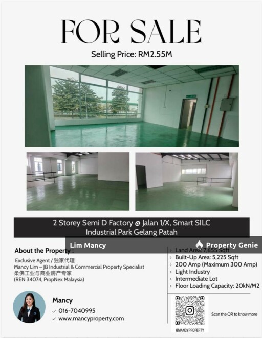 Smart Industrial Park SILC Gelang Patah Semi Detached Light Industrial Factory