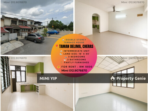 🏡 2-Storey Terrace House for Rent | Taman Delima, Cheras near Alam Damai Perdana