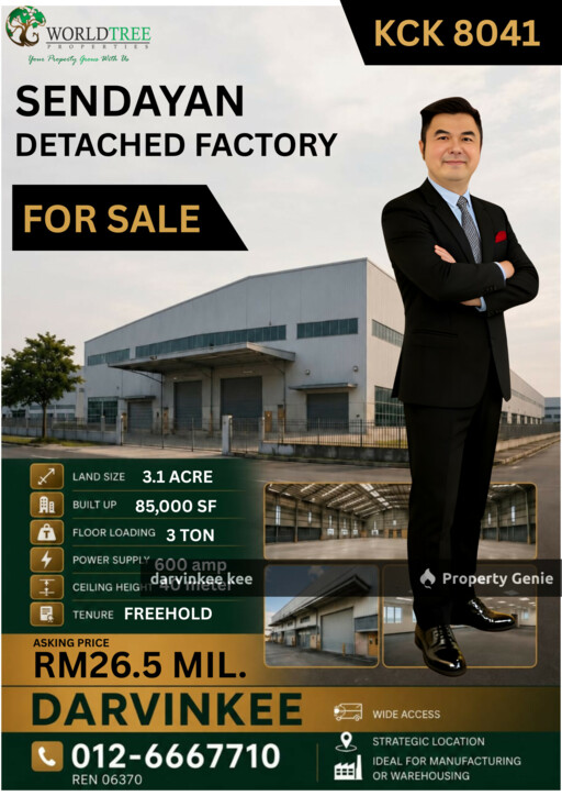 SENDAYAN DETACHED FACTORY FOR SALE