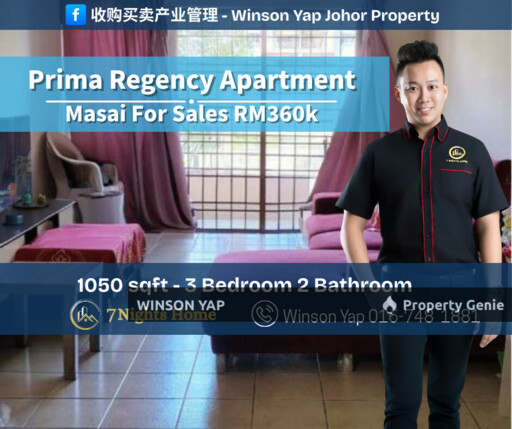Prima Regency Service Apartment Masai Near Plentong & Molek Freehold