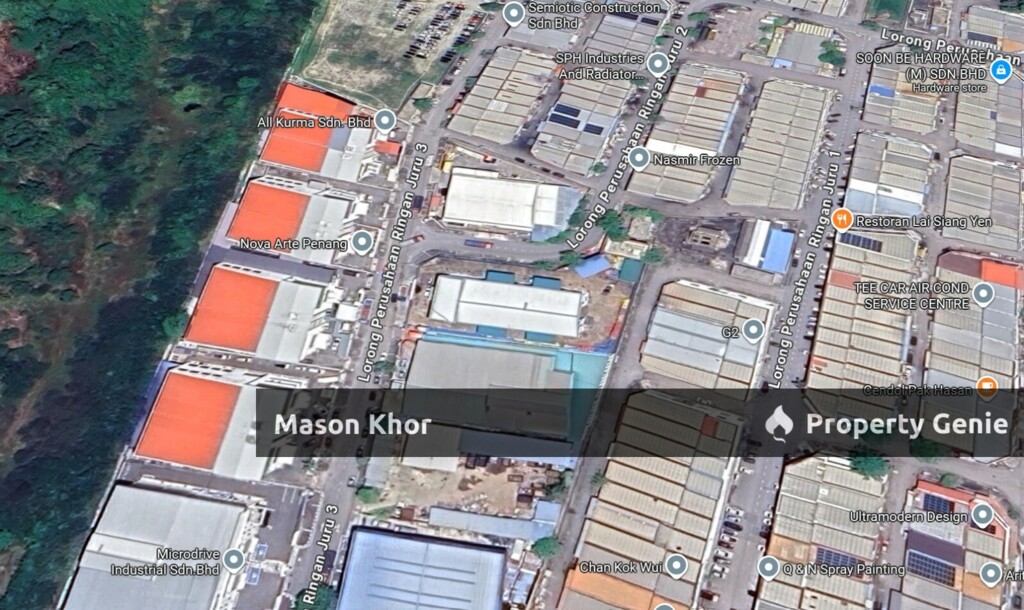 KAWASAN PERUSAHAAN RINGAN JURU 1.5-STOREY WAREHOUSE  LA24982sf BU22210sf SIMPANG AMPAT