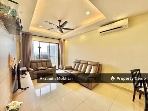 Corner Unit, Fully Furnished & 2 Parking | Residensi Rampai The Parc Tower, Setapak
