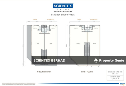2 Story Shop Office, Scientex Pulai