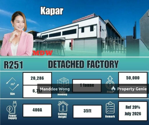 WTR/DETACHED FACTORY/27,000 SQFT/KAPAR/KLANG/SELANGOR