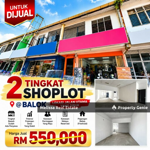 Kuantan Balok 2 Storey Shop Lot Strategik Location