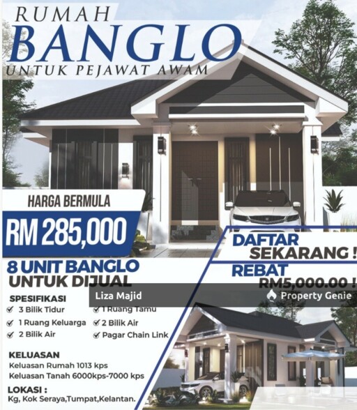 Banglo Tumpat Bwh RM300K