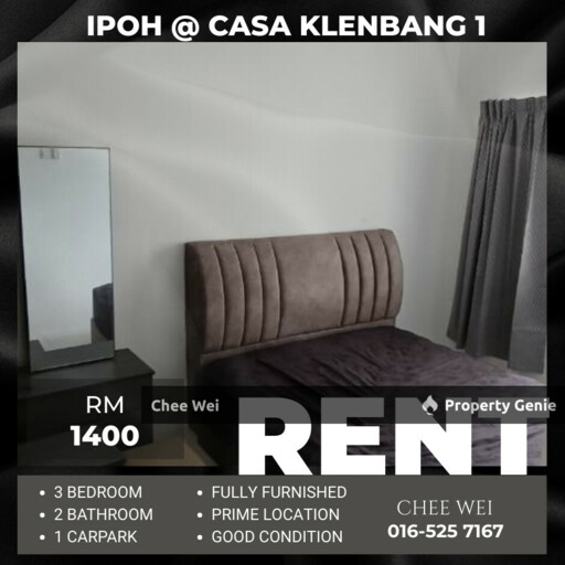 📍IPOH @ Casa Klebang 1 Condo For Rent