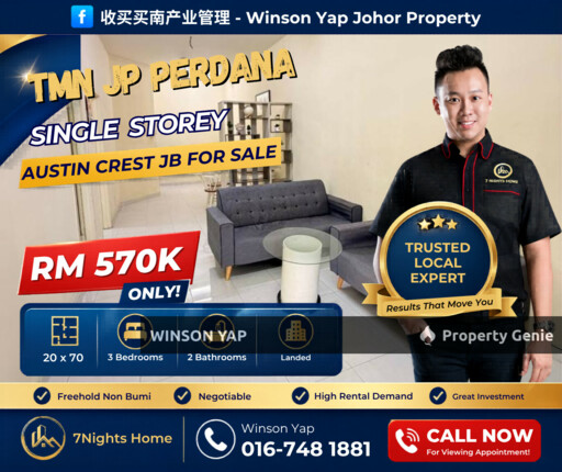 Single Storey Terrace House JP Perdana JB Near Crest Austin