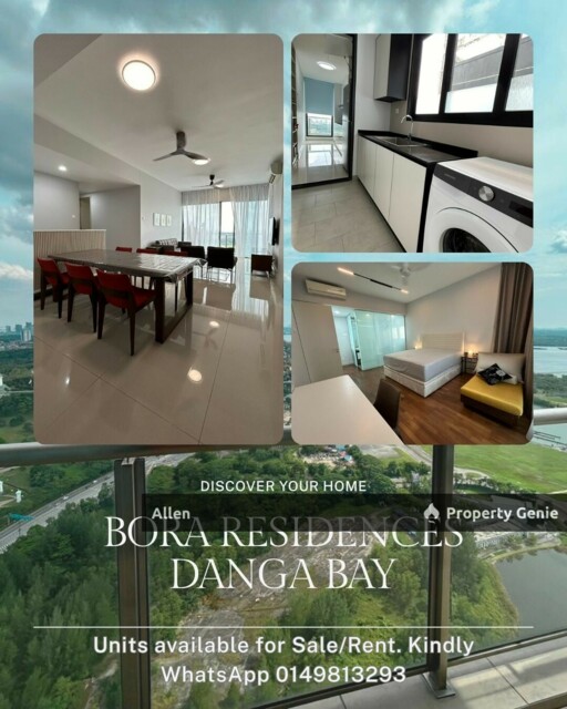 Bora Residence Danga Bay High Floor Sea View Corner Unit for Rent