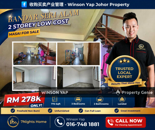 2 Storey Low Medium Cost House Bandar Seri Alam Masai Can Full Loan