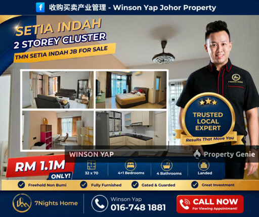 2 Storey Cluster House Setia Indah 2 JB Fully Furnished Renovated