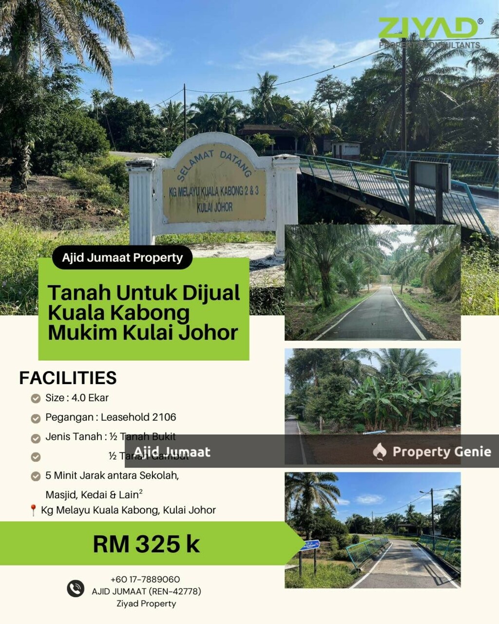 TANAH UNTUK DIJUAL KUALA KABONG MUKIM KULAI
