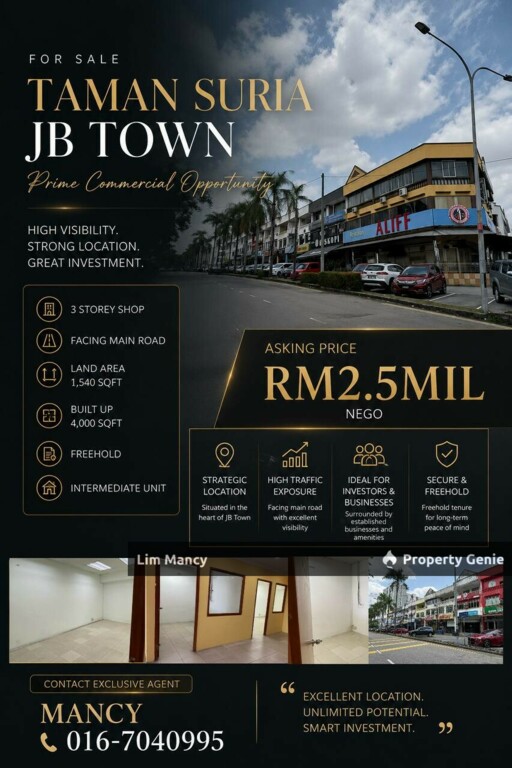 Taman Suria Three Storey Shoplot