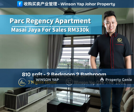 PARC Regency Apartment Masai Can Full Loan Near Permas Jaya Furnished
