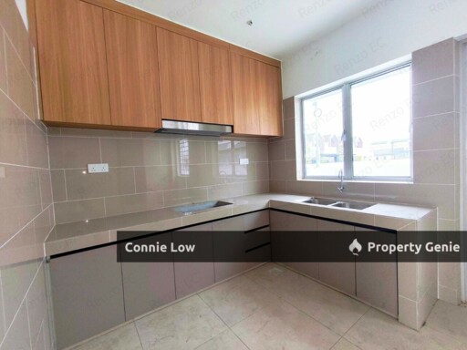 New & Completed Corner Double Storey Terrace House Guarded with Free Cabinets