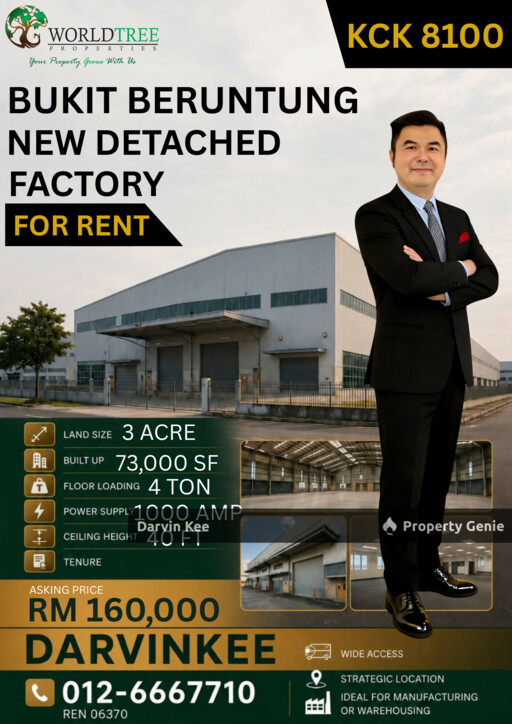 BUKIT BERUNTUNG NEW FACTORY FOR RENT
