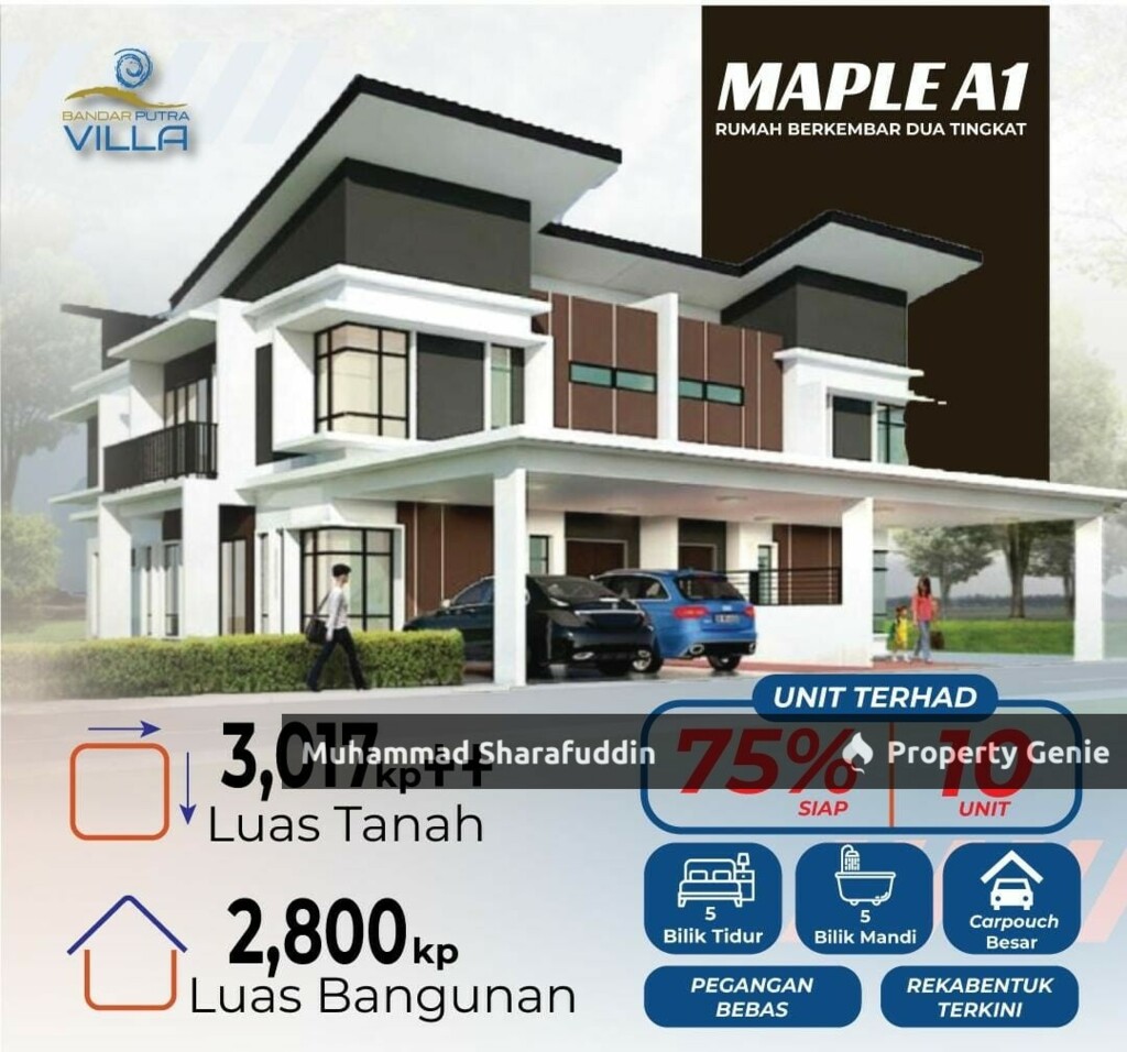 DOUBLE STOREY SEMI D MODEN DESIGN BANDAR PUTRA,KUANTAN