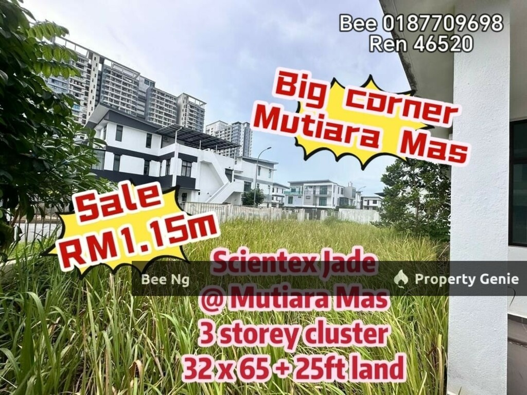 Jade Residence @ Taman Mutiara Mas/Big Corner/3storey cluster