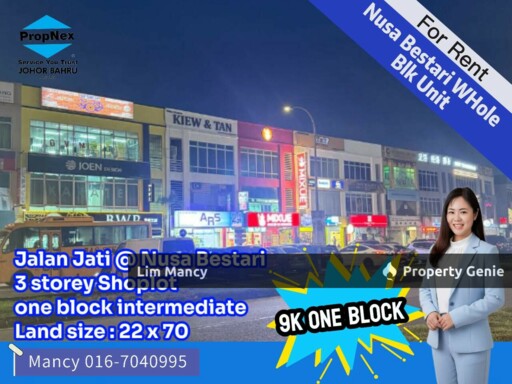 Taman Nusa Bestari Three Storey Shoplot Facing Main Road @Jalan Jati