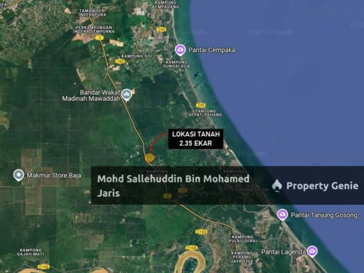 [FREEHOLD] TANAH PERTANIAN 2.5 EKAR TEPI JALAN UTAMA BYPASS KUANTAN-PEKAN
