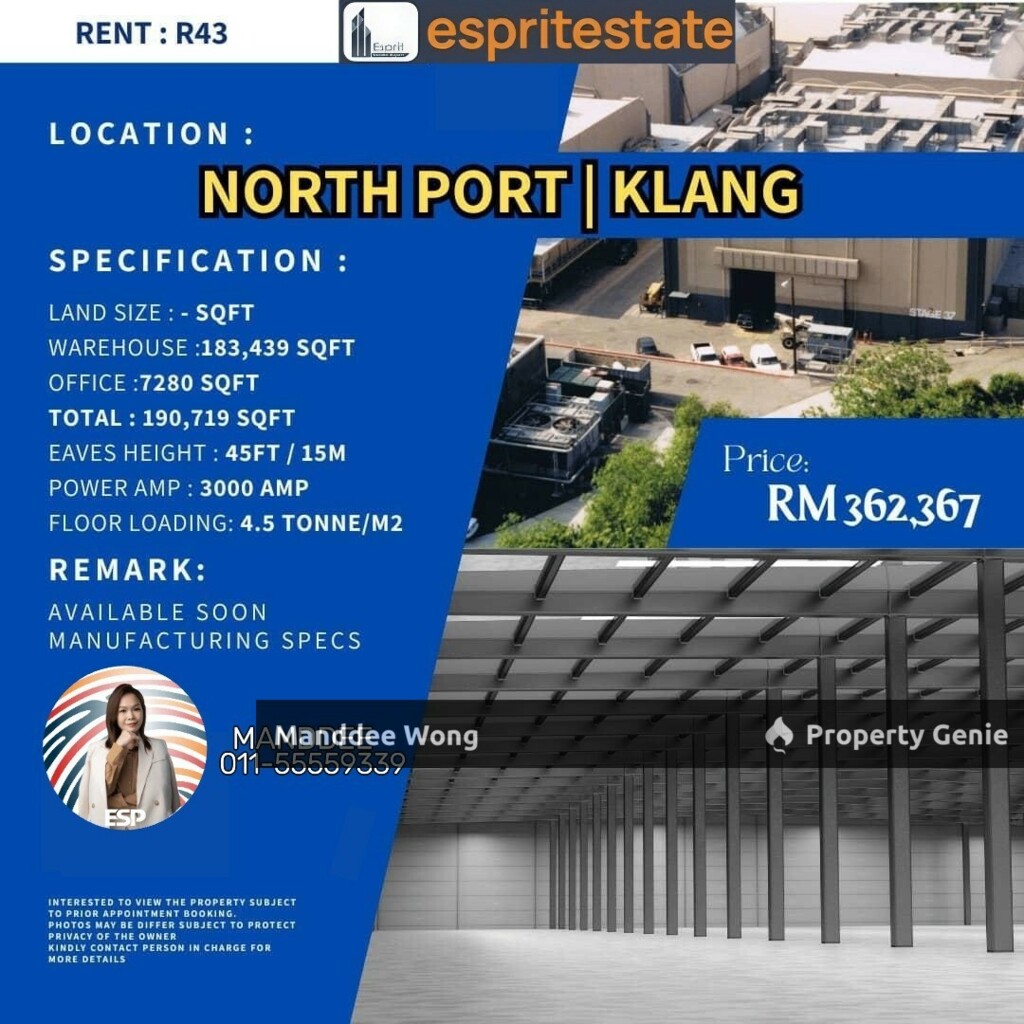 WTR/Manufacturing Spec Warehouse/North Port/190,719 Sqft/362,367