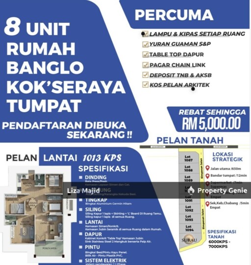 Banglo Tumpat Bwh RM300K
