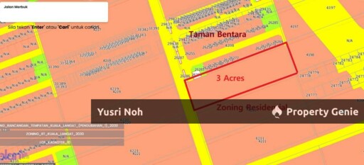 DEVELOPMENT LAND FOR SALE - SEBELAH TAMAN BENTARA, JALAN MERBOK